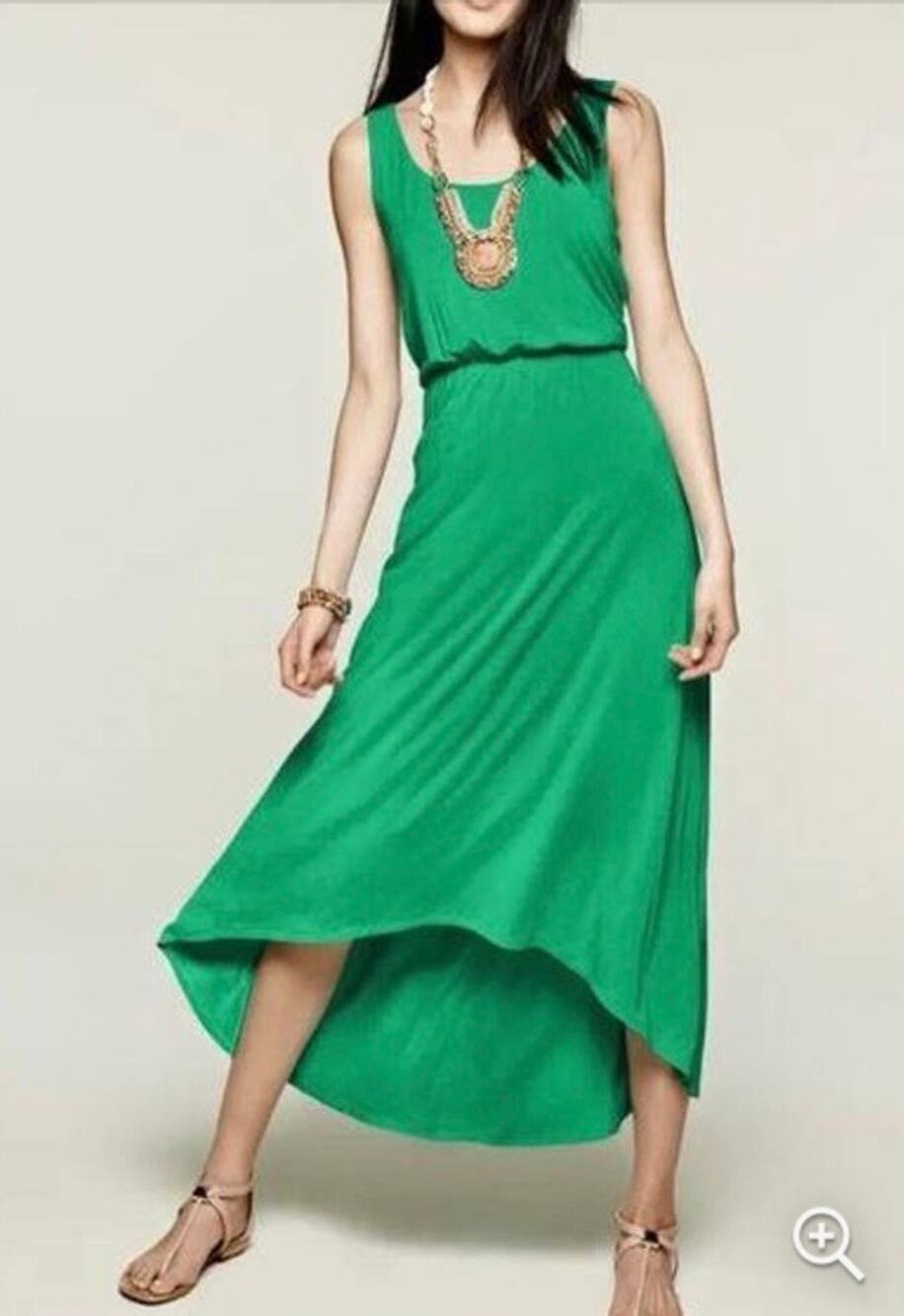 Felicity & Coco NWT High Low Hem Jersey Tank Dress Kelly Green size XL